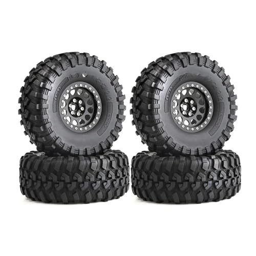 RC Reifen Für Axial SCX10, Für Wraith, Für Capra, Für Traxxas TRX4, 4 Stück, 135 Mm, Metall, 2.2 Beadlock-Felgenreifensatz Für 1/10 RC Crawler Car von MKIUYVD