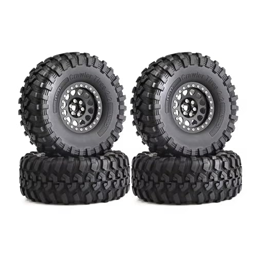 RC Reifen Für Axial SCX10 Für Wraith Für Capra Für Traxxas TRX4 D90 1/10 RC Crawler Car, 4 Stück 135 Mm Metall 2.2 Beadlock-Felgenreifensatz von MKIUYVD