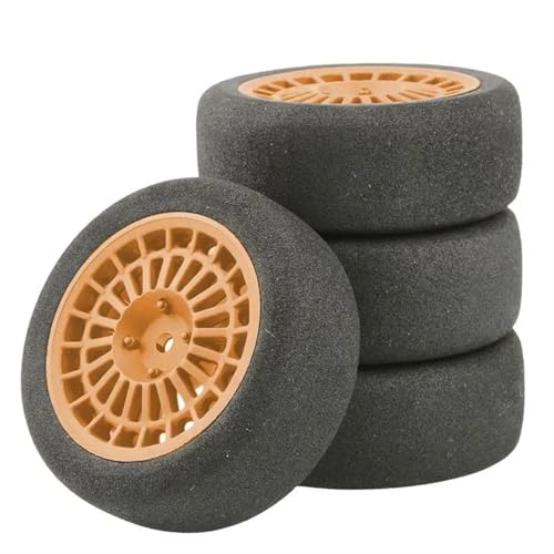 RC Reifen Für HSP Für HPI Für RGT LC Für Racing PTG-2 Für Tamiya TT02 4PCS 68 * 26mm RC Auto Rad Reifen Set Für 1/10 Rally Truck Kyosho(Brown) von MKIUYVD