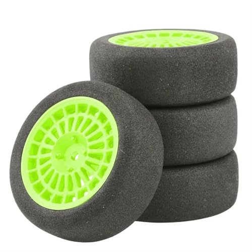 RC Reifen Für HSP Für HPI Für RGT LC Für Racing PTG-2 Für Tamiya TT02 4PCS 68 * 26mm RC Auto Rad Reifen Set Für 1/10 Rally Truck Kyosho(Green) von MKIUYVD
