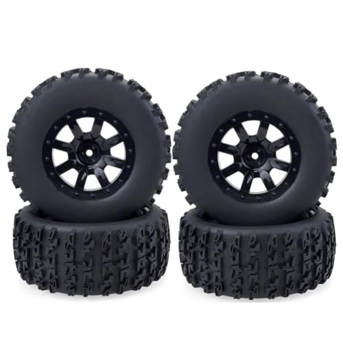 RC Reifen Für Redcat Für HSP Für HPI Für Traxxas Für Losi 4 Stück 1:10 115 Mm RC-Autos LKW 110 Mm Short Course Truck Felge Und Reifen(A) von MKIUYVD