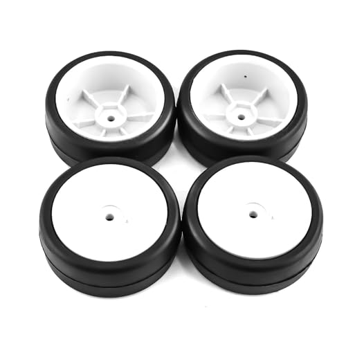 RC Reifen Für Tamiya Für TT01 TT02 XV01 PTG-2 RC Autoteile 4 Stücke High Grip Hot Melt Reifen Rad 65 * 26mm Reifen Für 1/10 RC Für Rennwagen(Orange) von MKIUYVD