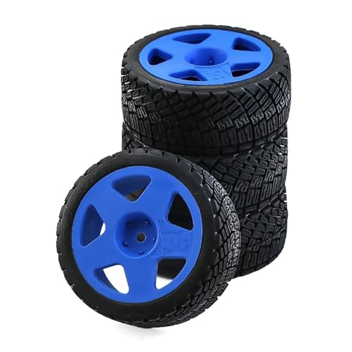 RC Reifen Für Tamiya Für XV01 XV02 TT01 TT02 PTG-2 144001 124018 A959 1/10 RC Rallye Für Rennwagen 4 Stück 67 Mm Gummireifen(B) von MKIUYVD