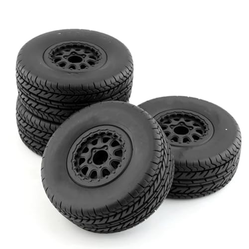 RC Reifen Für Traxxas, Für Slash, Für Arrma, Für SENTON 10SC 1/10 RC-Auto, Short Course Truck, 4 Stück, 112 Mm Reifen, Rad Mit 12 Mm Sechskant von MKIUYVD