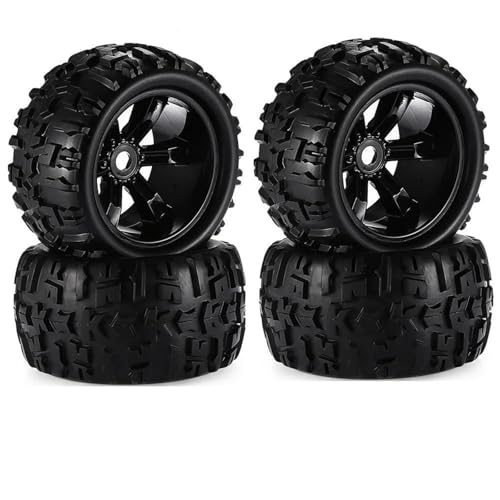 RC Reifen Für Traxxas Für Maxx Für Tmaxx Für E-Revo Für Revo 3.3 4er-Pack RC-Truck Im Maßstab 1:8 17-mm-Sechskant-Reifen Und Räder-Set Geklebt(150mm*90mm) von MKIUYVD