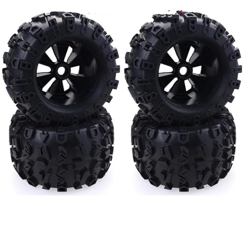 RC Reifen Für Traxxas Für Maxx Für Tmaxx Für E-Revo Für Revo 3.3 4er-Pack RC-Truck Im Maßstab 1:8 17-mm-Sechskant-Reifen Und Räder-Set Geklebt(170mm*100mm) von MKIUYVD