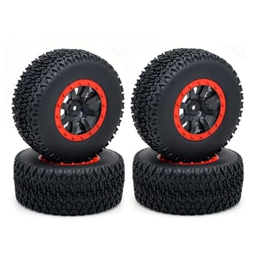 RC Reifen Für Traxxas Für Slash Für VKAR 10SC ZD Für Racing DBX-10 1/10 RC Für Terrain Truck RC-Autoteile 4-teiliges Short Course-Reifenrad von MKIUYVD