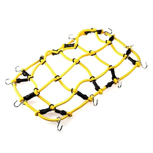 RC Spielzeugautoteile Für TRX4 Für AXIAL Für SCX10 Für Tamiya D90 1/10 RC-Autozubehör, Elastisches Gepäcknetz Mit Haken, 170 X 85 Mm(Yellow) von MKIUYVD