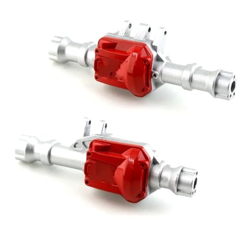 RC Spielzeugautoteile Für Traxxas Für TRX-4 2 Stücke 1/10 RC Crawler Auto Upgrade Teile Metall Vorder- Und Hinterachse Gehäuse Mit Differential Abdeckung(Silver) von MKIUYVD