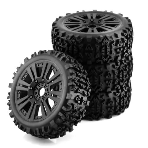 RC Spielzeugautoteile Kompatibel Mit ARRMA Für Typhon Für Talion Für Traxxas Für Redcat Für Team 4 Stück 120 Mm 1/8 RC Off-Road Für Buggy-Räder Reifen 17 Mm Sechskant von MKIUYVD