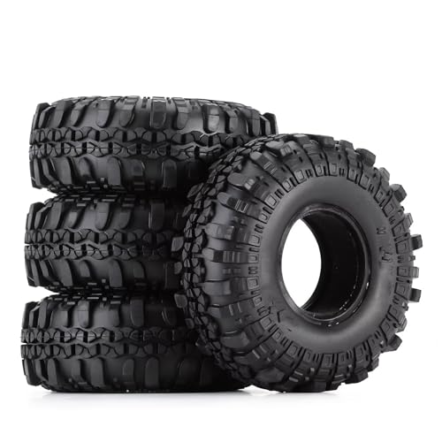 RC Spielzeugautoteile Kompatibel Mit Axial Für SCX10 90046 AXI03007 Für Tamiya CC01 D90 D110 1:10 RC Für Rock Crawler 4 Stück 1,9 Zoll Gummireifen/Radreifen von MKIUYVD