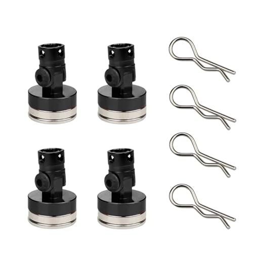 RC Spielzeugautoteile Kompatibel Mit Axial SCX10 Für Traxxas TRX4 D90 D110 Für HSP Für Drift 1/10 RC-Karosseriepfosten, Magnet, Unsichtbare Feste Halterung Mit Clip(Black) von MKIUYVD