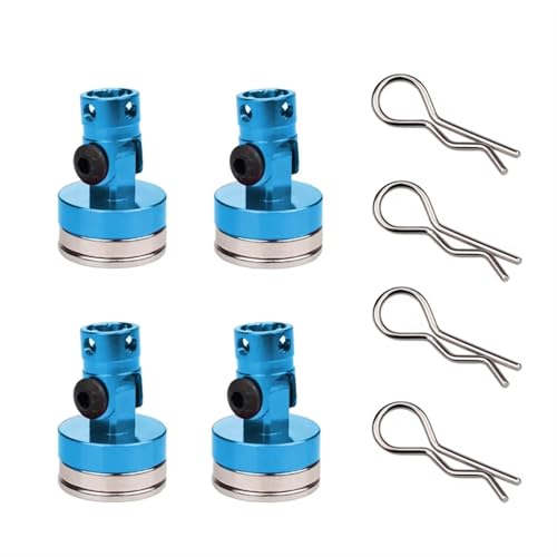 RC Spielzeugautoteile Kompatibel Mit Axial SCX10 Für Traxxas TRX4 D90 D110 Für HSP Für Drift 1/10 RC-Karosseriepfosten, Magnet, Unsichtbare Feste Halterung Mit Clip(Blue) von MKIUYVD