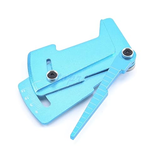 RC Spielzeugautoteile Kompatibel Mit Tamiya Für HSP Für HPI 1/8 1/10 RC-Auto, Verstellbares Lineal Für Einstellen des RC-Auto-Felgensturzes 15 Grad Für Hobby-Werkzeuge CNC(Blue) von MKIUYVD
