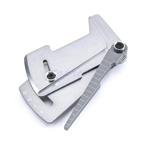 RC Spielzeugautoteile Kompatibel Mit Tamiya Für HSP Für HPI 1/8 1/10 RC-Auto, Verstellbares Lineal Für Einstellen des RC-Auto-Felgensturzes 15 Grad Für Hobby-Werkzeuge CNC(Silver) von MKIUYVD