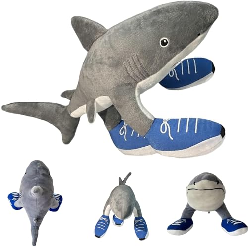 MKJHIUH Tung Tung Tung Sahur Italian Brainrot Toys Shark Plushie - Humor Stuffed Shark 35cm von MKJHIUH