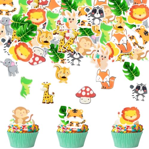60 Stück Waldtiere Kuchen Topper, Tortenaufleger, Bedruckte Cake Topper für Geburtstage, Partys, Feiern, Kuchendekoration 60 Stück Waldtiere Kuchen Topper, Tortenaufleger, Bedruckte Cake Topper für Geburtstage, Partys, Feiern, Kuchendekoration von MKKZLPN