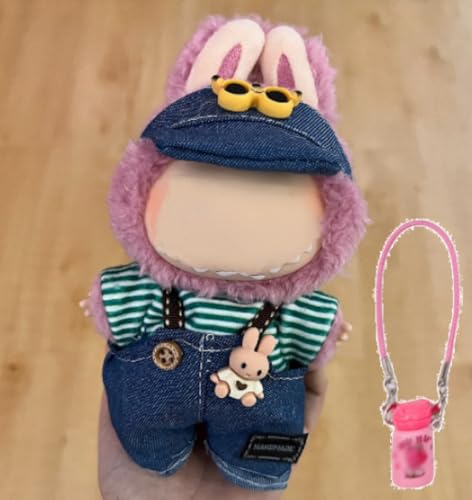 MKKZLPN 17 cm Plüsenpuppenkleidung mit wiederholbarem Minipuppenzubehör für DIY 4 Stück Set, Jungen und Mädchen Familienkleidung mit Spielen (ohne Puppen) von MKKZLPN