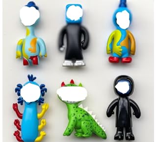 MKKZLPN 6-teiliges Tier-Miniaturfiguren-Set, Horrorminiaturen, Actionfiguren-Set beliebte Spiele-Cartoon-Charakterstatuen, Anime-Statuen, PVC-Puppen-Sammelspielzeuge von MKKZLPN