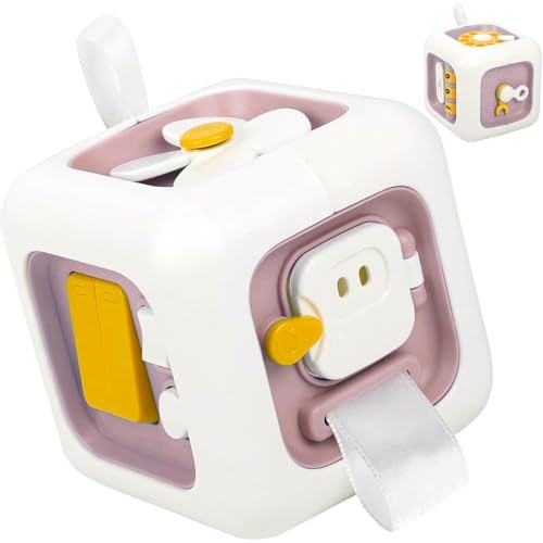 MKKZLPN Baby Montessori Spielzeug, Montessori Spielzeug ab 1 Jahr, Baby Feinmotorik Aktivitäts Spielzeug, Baby Würfel Spielzeug, Pädagogisches Lernspielzeug, Geburtstagsgeschenk – Rosa MKKZLPN Baby Montessori Spielzeug, Montessori Spielzeug ab 1 Jahr, Baby Feinmotorik Aktivitäts Spielzeug, Baby Würfel Spielzeug, Pädagogisches Lernspielzeug, Geburtstagsgeschenk – Rosa von MKKZLPN