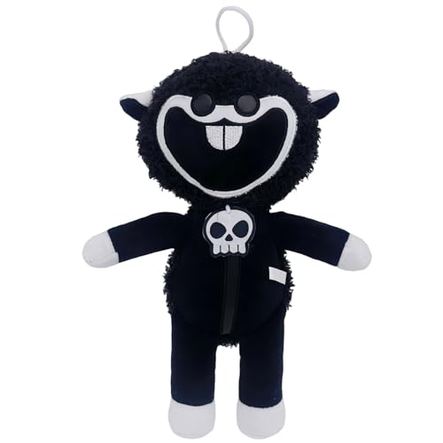 MKKZLPN Kleintier Plüschtiere, 30cm Lustige Rippen, Geburtstagsgeschenke Für Jungen, Mädchen Und Fans 4 5 6 7 8 9 10+ Jährige, Halloween- Und Weihnachts-Albtraum-Baba-Puppe (Schwarz) von MKKZLPN
