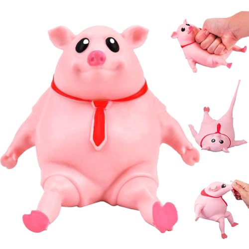 MKKZLPN Stress Schwein Stress Spielzeug, 9 x 9 cm Anti Stress Geschenke Piggy Squeeze Toy für Erwachsene und Kinder, Fidget Toys zur Beruhigung und Entspannung, Rosa Schwein MKKZLPN Stress Schwein Stress Spielzeug, 9 x 9 cm Anti Stress Geschenke Piggy Squeeze Toy für Erwachsene und Kinder, Fidget Toys zur Beruhigung und Entspannung, Rosa Schwein von MKKZLPN