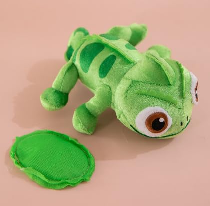 Plüsch Schulter Reiten Chamäleon Stofftier Spielzeug, Chamäleon Plüsch Puppe,Eidechse Plüschtier Spielzeug,Spielfigur Chamäleon Plüsch Kissen, Plüschpuppe Rapunzel Tangled Magnet Magnetisc von MKKZLPN