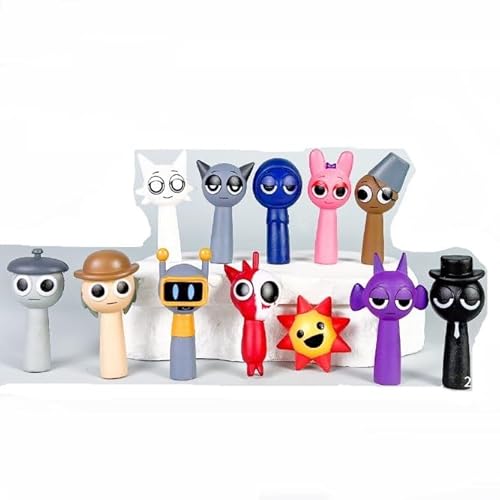 Sprun-ki Figuren, 12 Teiliges PVC Action Anime Modell, Horror Spiele Sp-runki Charakter Skulptur, Sprunki Cake Topper, Rainbow Friends Figuren, Bunte Spielzeugfiguren für Kinder und Fans Sprun-ki Figuren, 12 Teiliges PVC Action Anime Modell, Horror Spiele Sp-runki Charakter Skulptur, Sprunki Cake Topper, Rainbow Friends Figuren, Bunte Spielzeugfiguren für Kinder und Fans von MKKZLPN