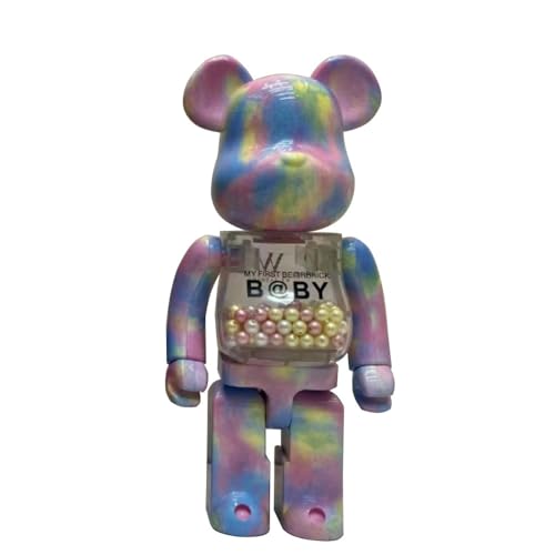 MKOLKGNE Bearbrick 28 cm/11 Zoll Violent Bear 400% Puppenmodell, Schreibtisch-Ornament (bunt) von MKOLKGNE