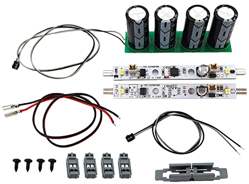 ML-Train Beleuchtungs-Set mit LED-Lichtleiste analog/digital - Für die Innenbeleuchtung in Personenwagen und Gebäuden - Gartenbahn Spur G Zubehör (Lange Wagen) von ML-Train