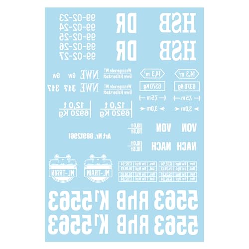ML-Train Beschriftungssatz Decal für Wagen der DR/HSB - Gartenbahn Spur G Zubehör (Gedeckter Güterwagen) von ML-Train
