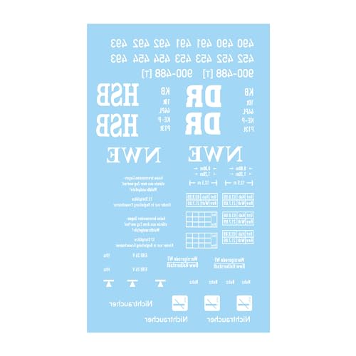 ML-Train Beschriftungssatz Decal für Wagen der DR/HSB - Gartenbahn Spur G Zubehör (Personenwagen) von ML-Train
