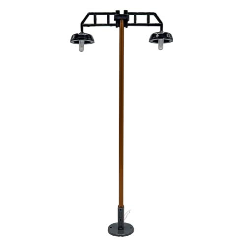 ML-Train Gitterarm Lampen - Wandlampe, Mastlampe 1 armig & 2 armig, Hängelampe HSB für LGB-Anlagen Modelbahn - Gartenbahn Spur G (Gitterarm Mastlampe 2 armig) von ML-Train
