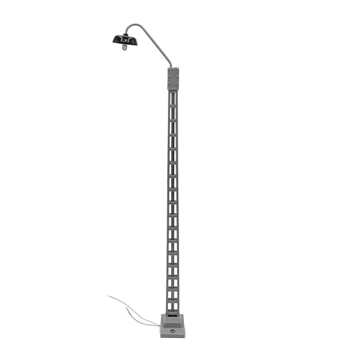 ML-Train Gittermast Bogenlampen - 1 armig & 2 armig je grau & grün für LGB-Anlagen Modelbahn - Gartenbahn Spur G (1 armig grau) von ML-Train