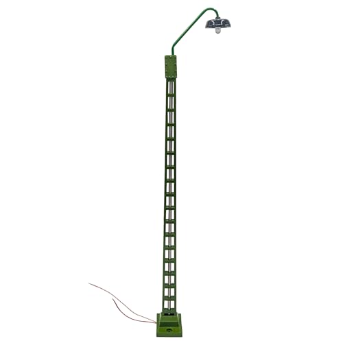 ML-Train Gittermast Bogenlampen - 1 armig & 2 armig je grau & grün für LGB-Anlagen Modelbahn - Gartenbahn Spur G (1 armig grün) von ML-Train