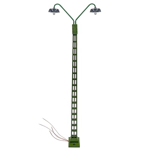 ML-Train Gittermast Bogenlampen - 1 armig & 2 armig je grau & grün für LGB-Anlagen Modelbahn - Gartenbahn Spur G (2 armig grün) von ML-Train
