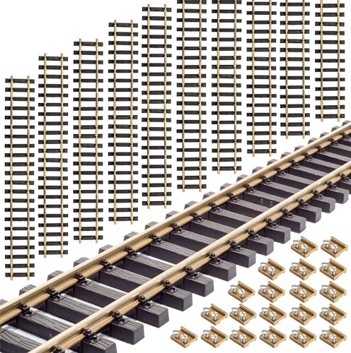 ML-Train Gleis gerade 60 cm mit Messing-Schraub-Verbinder - 10 Stück - mit Allen Spur G Gleissystemen kombinierbar von ML-Train