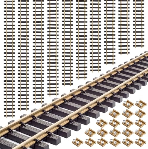 ML-Train Gleis gerade 90 cm mit Schraub-Verbinder - 10 Stück - mit Allen Spur G Gleissystemen kombinierbar von ML-Train