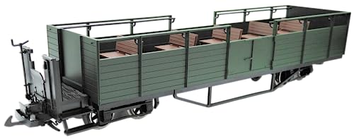 ML-Train Schienencabrio grün 4-achsig - Selbstbauwagen/Bausatzwagen - Gartenbahn Spur G Zubehör von ML-Train