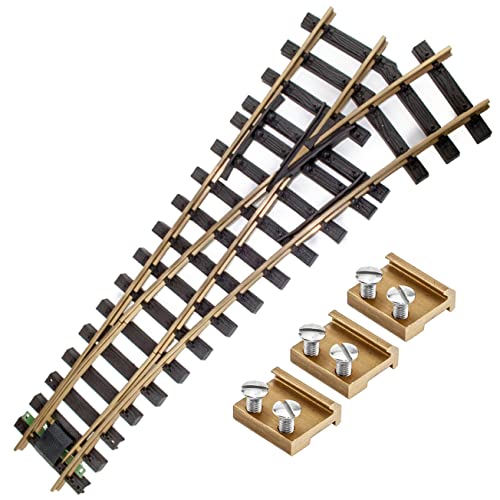 ML-Train Weiche Messing R3 R120 cm mit 3X Verbinder für Spur-G und weitere Gartenbahn Schienen (rechts) ML-Train Weiche Messing R3 R120 cm mit 3X Verbinder für Spur-G und weitere Gartenbahn Schienen (rechts) von ML-Train
