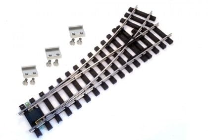 Weiche Links vernickelt R3 R 120 cm mit Schienenverbinder für Gleisbau - Gartenbahn Spur-G Weiche Links vernickelt R3 R 120 cm mit Schienenverbinder für Gleisbau - Gartenbahn Spur-G von ML-Train