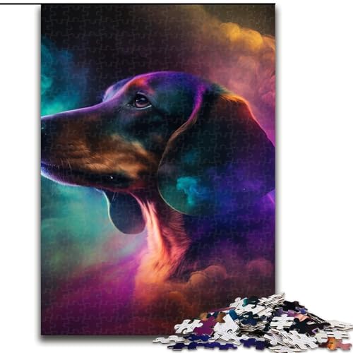 1000-Teile-Puzzle für Erwachsene, Dackelnebel, aus Holz, hochschwieriges Denkspiel für Jugendliche, 50x75cm, für Teenager und Familienspaß 1000-Teile-Puzzle für Erwachsene, Dackelnebel, aus Holz, hochschwieriges Denkspiel für Jugendliche, 50x75cm, für Teenager und Familienspaß von MLADSOEHK
