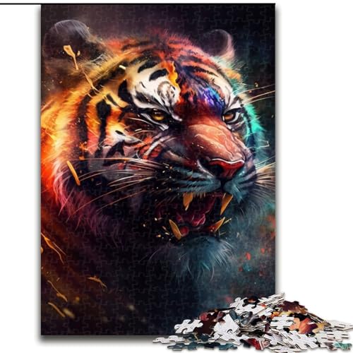 1000-Teile-Puzzle für Erwachsene, Fantasy-Tiger, aus Holz, hochschwieriges Denkspiel für Jugendliche, 50x75cm, für Teenager und Familienspaß 1000-Teile-Puzzle für Erwachsene, Fantasy-Tiger, aus Holz, hochschwieriges Denkspiel für Jugendliche, 50x75cm, für Teenager und Familienspaß von MLADSOEHK
