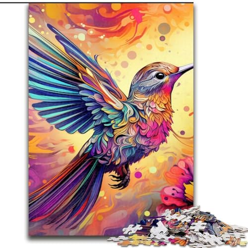 1000-Teile-Puzzle für Erwachsene, Farbkolibri, aus Holz, hochschwieriges Denkspiel für Jugendliche, 50x75cm, für Teenager und Familienspaß 1000-Teile-Puzzle für Erwachsene, Farbkolibri, aus Holz, hochschwieriges Denkspiel für Jugendliche, 50x75cm, für Teenager und Familienspaß von MLADSOEHK