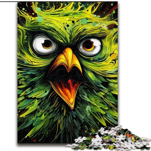 1000-Teile-Puzzle für Erwachsene, grüner Vogel, aus Holz, hochschwieriges Denkspiel für Jugendliche, 50x75cm, für Teenager und Familienspaß 1000-Teile-Puzzle für Erwachsene, grüner Vogel, aus Holz, hochschwieriges Denkspiel für Jugendliche, 50x75cm, für Teenager und Familienspaß von MLADSOEHK