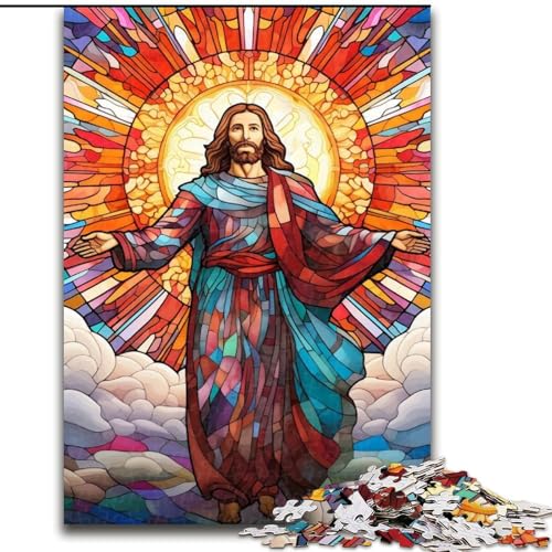 1000-Teile-Puzzle für Erwachsene „Jesus im Himmel“ aus Holz, für Jugendliche ab 14 Jahren, Heimdekoration, 50x75cm, pädagogisches und unterhaltsames Indoor-Spiel für die Heimdekoration 1000-Teile-Puzzle für Erwachsene „Jesus im Himmel“ aus Holz, für Jugendliche ab 14 Jahren, Heimdekoration, 50x75cm, pädagogisches und unterhaltsames Indoor-Spiel für die Heimdekoration von MLADSOEHK