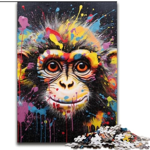 1000-teiliges Puzzle für Erwachsene, AFFE, aus Holz, für Jugendliche ab 14 Jahren, Heimdekoration, 50x75cm, als Geburtstags-, Urlaubs-, Weihnachts 1000-teiliges Puzzle für Erwachsene, AFFE, aus Holz, für Jugendliche ab 14 Jahren, Heimdekoration, 50x75cm, als Geburtstags-, Urlaubs-, Weihnachts von MLADSOEHK