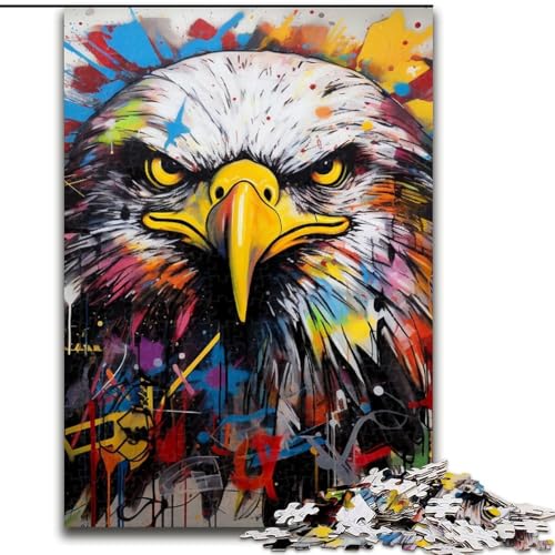 1000-teiliges Puzzle für Erwachsene, Adler-Graffiti, aus Holz, für Jugendliche ab 14 Jahren, Heimdekoration, 50x75cm, als Geburtstags-, Urlaubs-, Weihnachts 1000-teiliges Puzzle für Erwachsene, Adler-Graffiti, aus Holz, für Jugendliche ab 14 Jahren, Heimdekoration, 50x75cm, als Geburtstags-, Urlaubs-, Weihnachts von MLADSOEHK