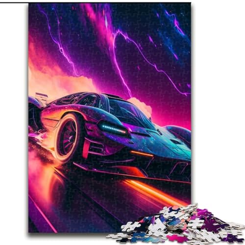 1000-teiliges Puzzle für Erwachsene, Cooler Sportwagen aus Holz, für Teenager ab 14 Jahren, Heimdekoration, 50x75cm, pädagogisches und unterhaltsames Indoor-Spiel für die Heimdekoration 1000-teiliges Puzzle für Erwachsene, Cooler Sportwagen aus Holz, für Teenager ab 14 Jahren, Heimdekoration, 50x75cm, pädagogisches und unterhaltsames Indoor-Spiel für die Heimdekoration von MLADSOEHK