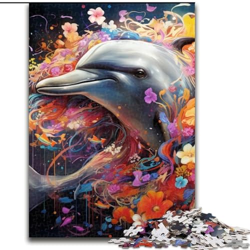 1000-teiliges Puzzle für Erwachsene, Delfin, aus Holz, schwieriges Denkspiel für Jugendliche, 50x75cm, Lernspielzeug für Jugendliche, Heimbüro-Dekor 1000-teiliges Puzzle für Erwachsene, Delfin, aus Holz, schwieriges Denkspiel für Jugendliche, 50x75cm, Lernspielzeug für Jugendliche, Heimbüro-Dekor von MLADSOEHK